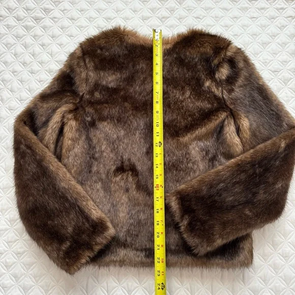 Guess Brown Faux Fur Teddy Jacket Size S - Picture 15 of 15